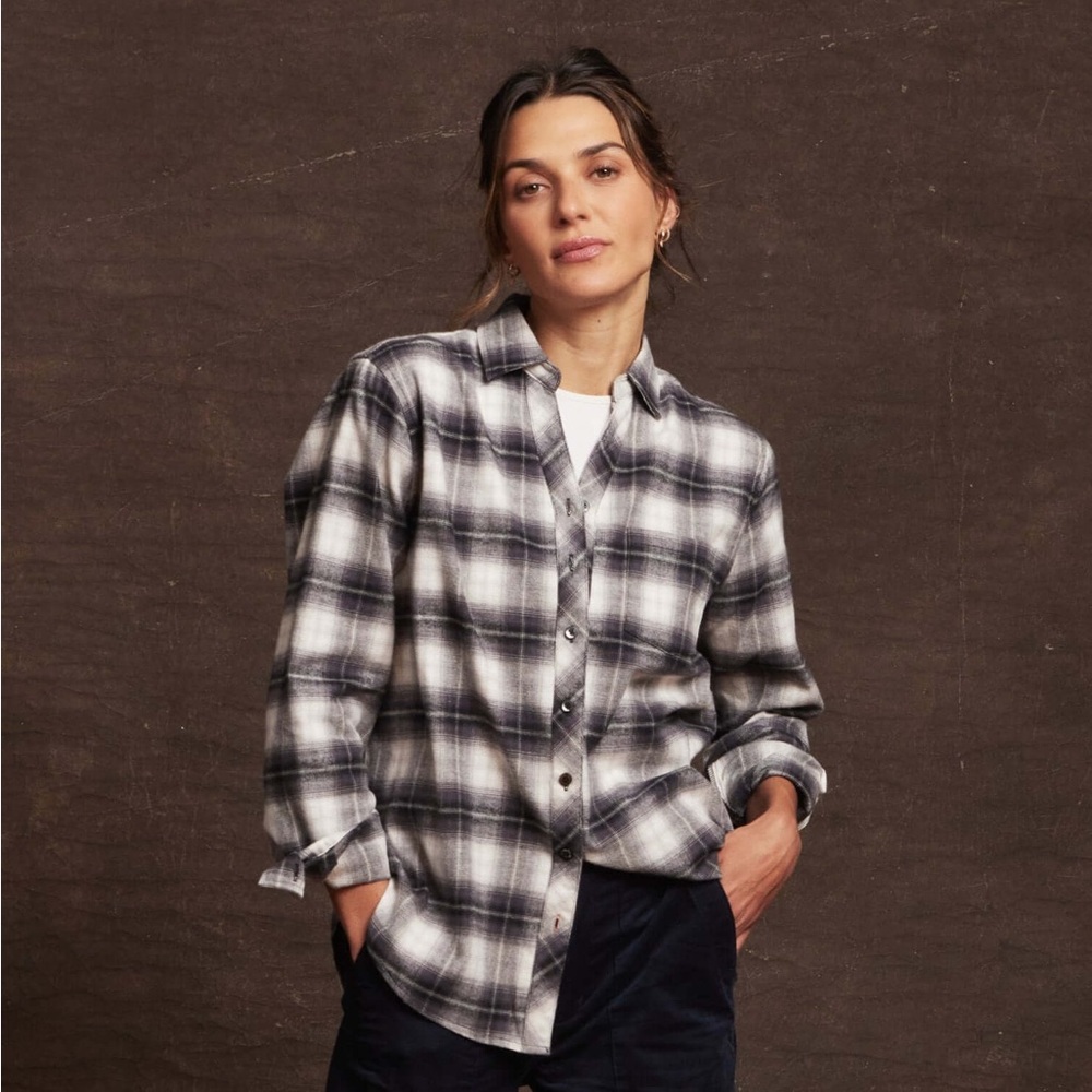 Weatherproof Vintage Buffalo Check Flannel - M - Black & White - Picture 5 of 6